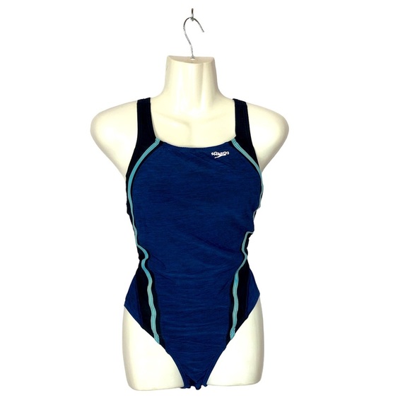 Speedo Other - Speedo Women’s One Piece Swimsuit High Cut Sporty Stripe Hydrobra Built in bra